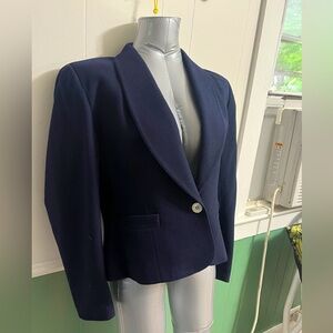 Evan Picone navy shawl collar blazer preowned